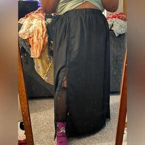 Black Maxi Skirt With Slit